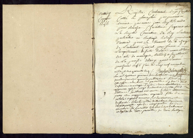 Oisy : registres paroissiaux.