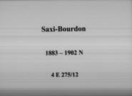 Saxi-Bourdon : actes d'état civil (naissances).