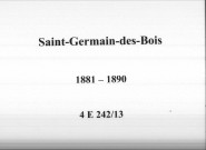 Saint-Germain-des-Bois : actes d'état civil.