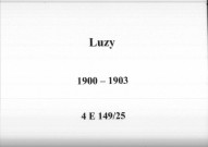 Luzy : actes d'état civil.