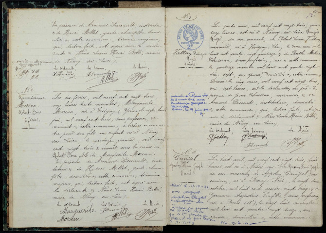 Neuvy-sur-Loire : actes d'état civil.