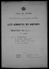 Nevers, Quartier du Croux, 43e section : recensement de 1931