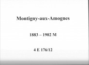 Montigny-aux-Amognes : actes d'état civil (mariages).