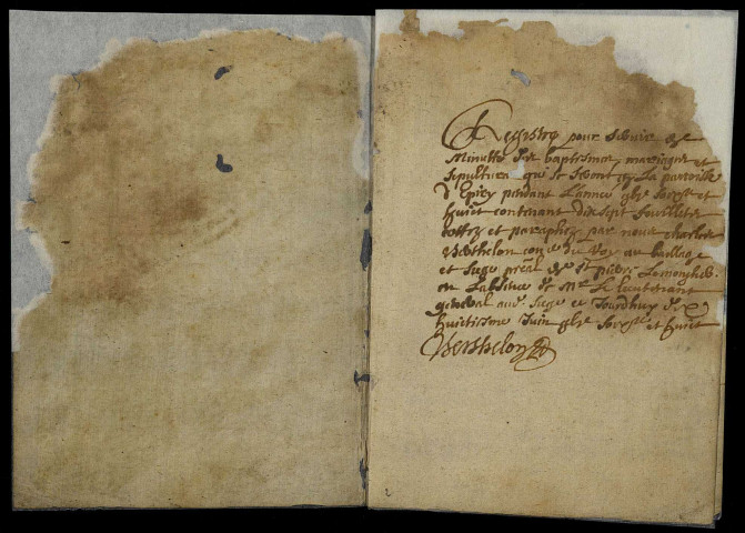 Epiry : registres paroissiaux.