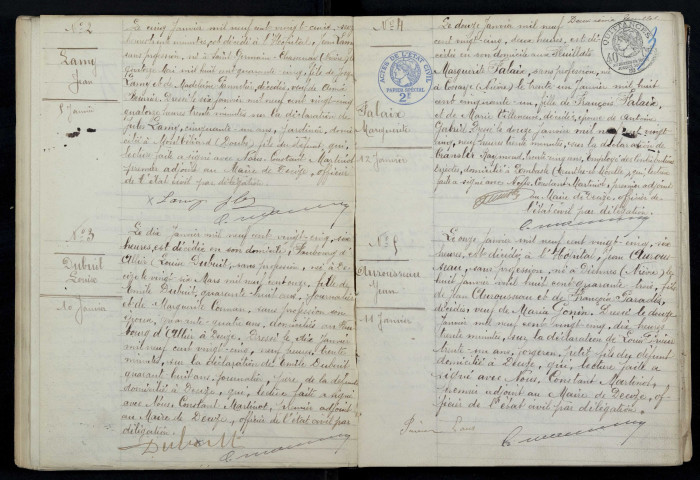 Decize : actes d'état civil (décès).