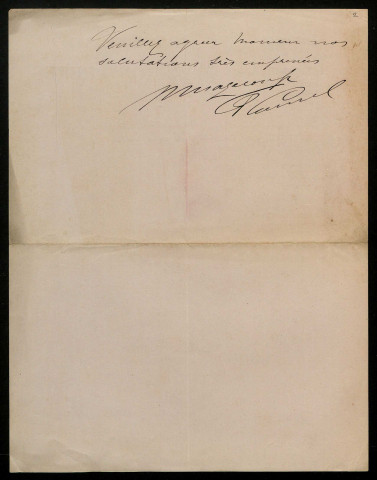 MAZERON, imprimeur à Nevers (né en 1848) : 1 lettre.