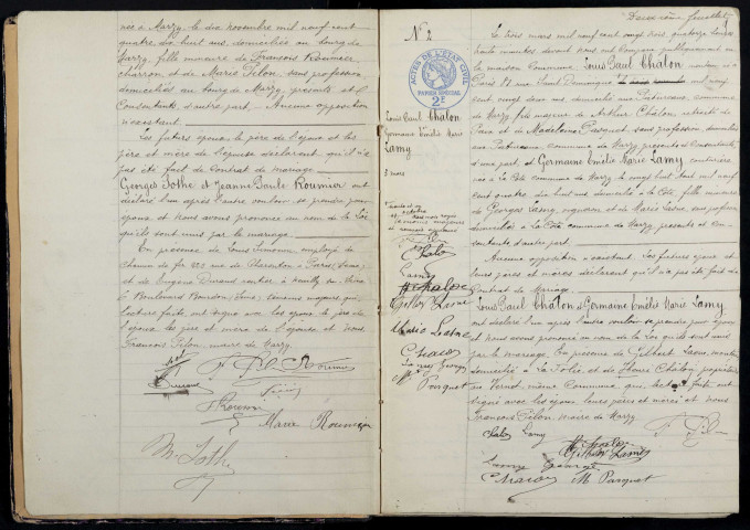 Marzy : actes d'état civil.