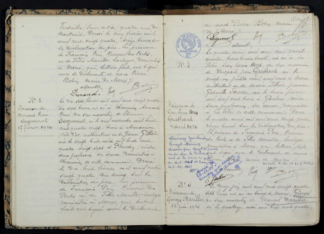 Moux-en-Morvan : actes d'état civil.