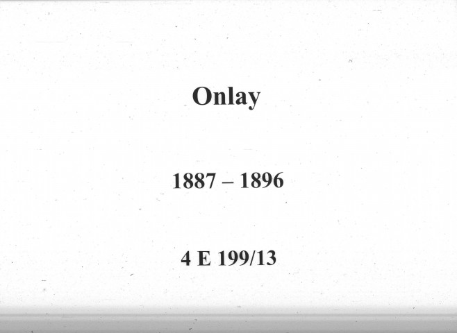 Onlay : actes d'état civil.