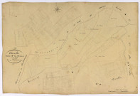 Bazoches, cadastre ancien : plan parcellaire de la section D dite d'Armance, feuille 1