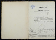 Flez-Cuzy : actes d'état civil.