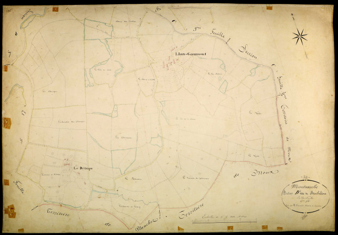 Montsauche-les-Settons, cadastre ancien : plan parcellaire de la section D dite de Montélesme, feuille 6