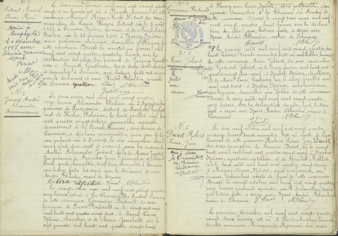 Sermoise-sur-Loire : actes d'état civil.