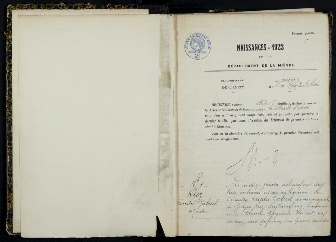 La Chapelle-Saint-André : actes d'état civil.