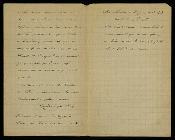 GUIGNARD (Jean), boulanger à Murlin (Nièvre) : 1 lettre.