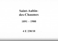 Saint-Aubin-des-Chaumes : actes d'état civil.