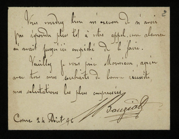 BOUZIAT, à Cosne : 1 lettre.