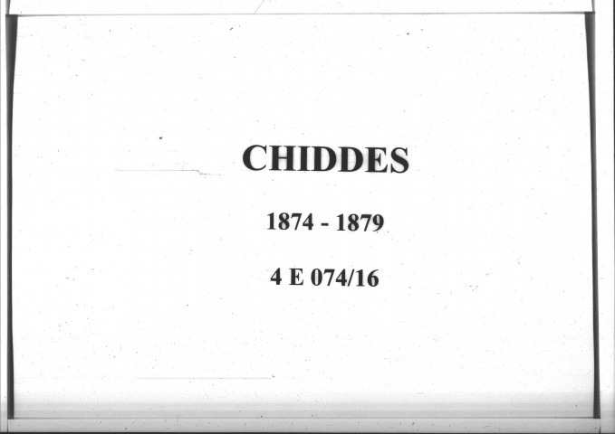 Chiddes : actes d'état civil.