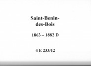 Saint-Benin-des-Bois : actes d'état civil.