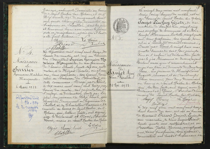 Saint-Martin-sur-Nohain : actes d'état civil.