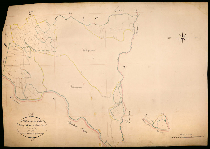 Saint-Martin-du-Puy, cadastre ancien : plan parcellaire de la section D dite de Plainefas, feuille 3
