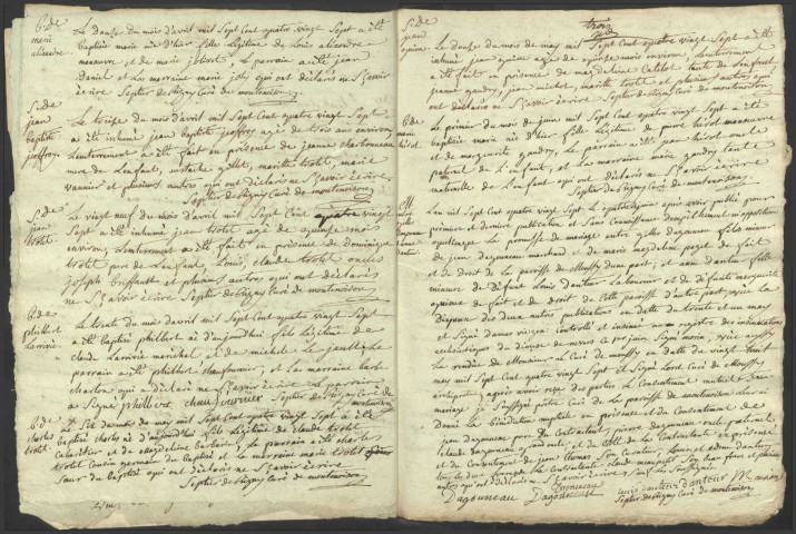 Montenoison : registres paroissiaux.