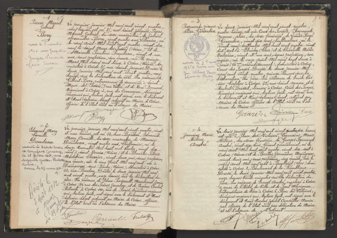 Cosne-sur-Loire : actes d'état civil.