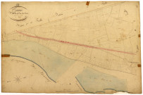 Cosne-sur-Loire, cadastre ancien : plan parcellaire de la section H dite du Port à la Dame, feuille 1