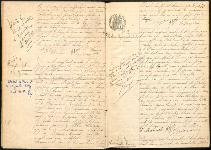 Onlay : actes d'état civil.