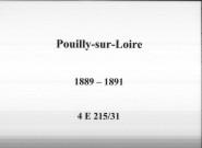 Pouilly-sur-Loire : actes d'état civil.