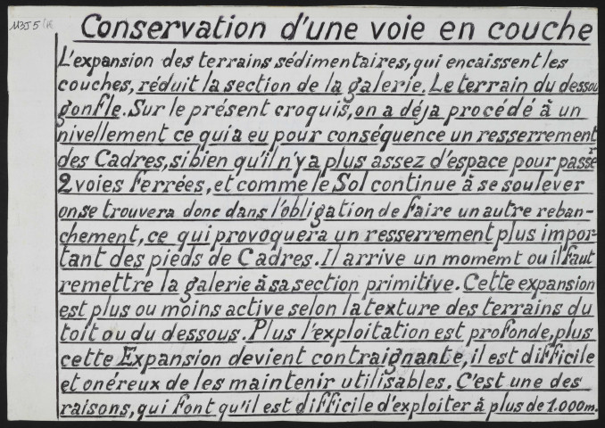 Conservation d'une voie en couche, cadre Toussaint Heintzmann.
