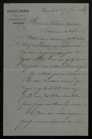 THUMIN (Auguste) : 2 lettres.