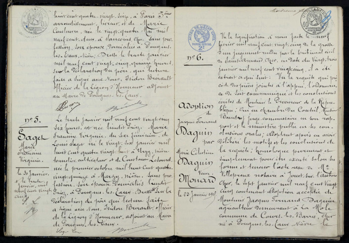 Pougues-les-Eaux : actes d'état civil (naissances).