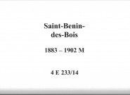 Saint-Benin-des-Bois : actes d'état civil (mariages).