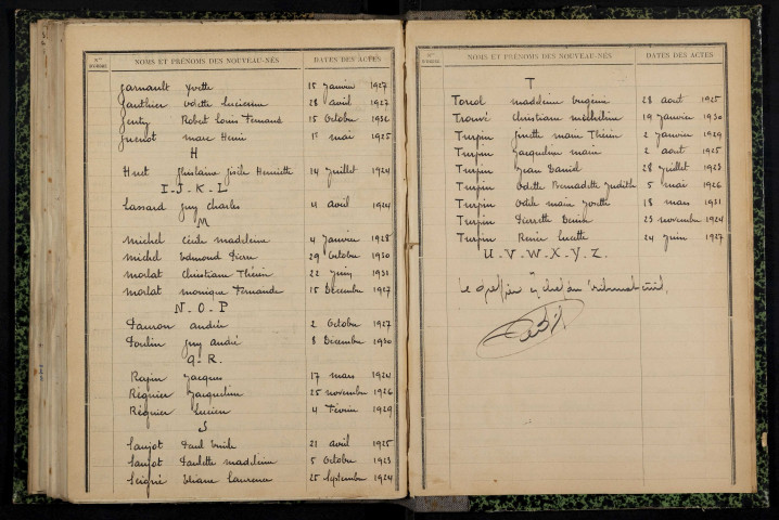 Saint-Laurent-l'Abbaye : table décennale.