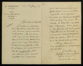 THOMAS (Jules), professeur à Nevers : 1 lettre.