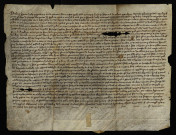 Fondation de Crampin. - Héritages à Rouy sur la terre du Boulay, donation par le seigneur de Treigny à l'abbaye de Bellevaux (commune de Limanton) : copie du traité de 1293.