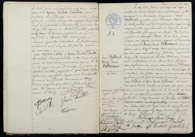 Marzy : actes d'état civil.