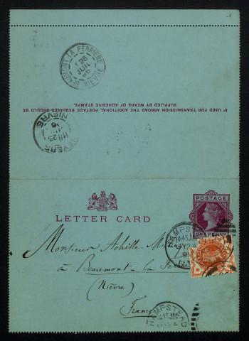 RENARD (Georges), écrivain et critique à Londres (1847-1930) : 1 lettre, manuscrit.