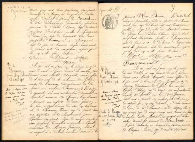 Ruages : actes d'état civil.