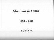Mouron-sur-Yonne : actes d'état civil.