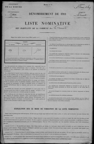 La Fermeté : recensement de 1911