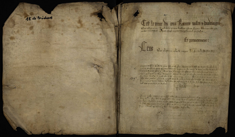 Fief de Beauvoir à Saint-Germain-Chassenay : terrier.