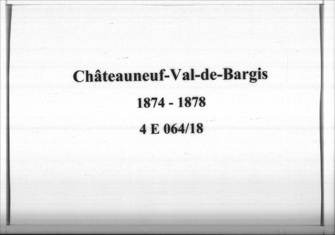 Chateauneuf-Val-de-Bargis : actes d'état civil.