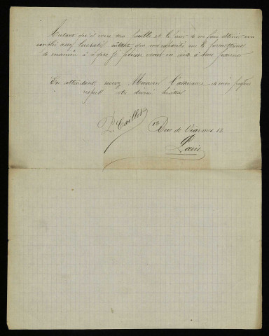 CAILLOT (P.), à Paris : 1 lettre.