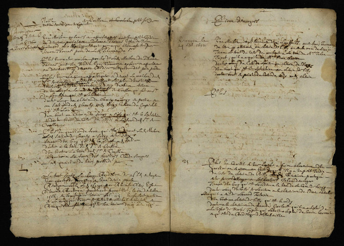 Confection du terrier de Surgy : extrait du terrier.