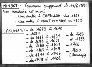 Châtillon-en-Bazois (Mingot) : registres paroissiaux de la collection communale.