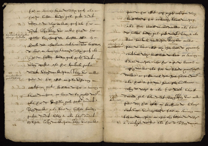 Fief de Lamenay-sur-Loire : collation lacunaire du terrier de 1576.