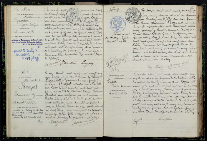 Bitry : actes d'état civil.