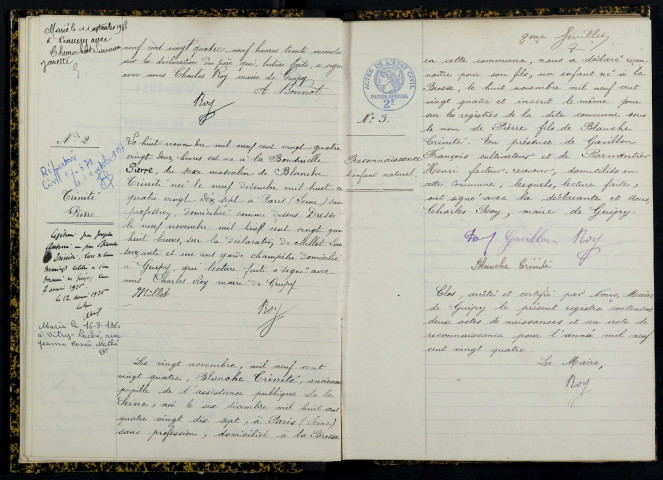 Guipy : actes d'état civil.